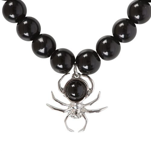 Shadow Weaver – Black Obsidian Spider Bracelet