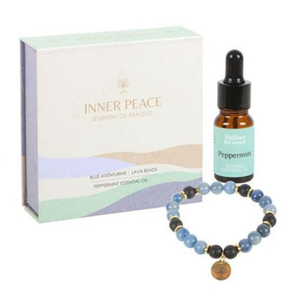 Tranquil Soul – Blue Lace Agate Inner Peace Essential Oil Bracelet