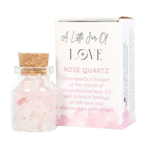 A Little Jar of Love – Rose Quartz Crystal Chips