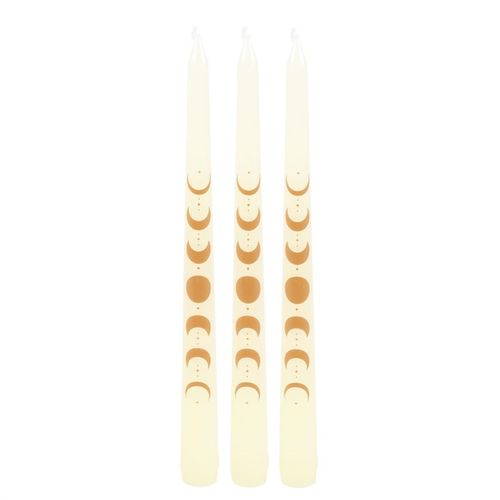 Lunar Phases Taper Candles-Set of 3