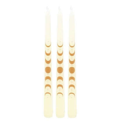 Lunar Phases Taper Candles-Set of 3