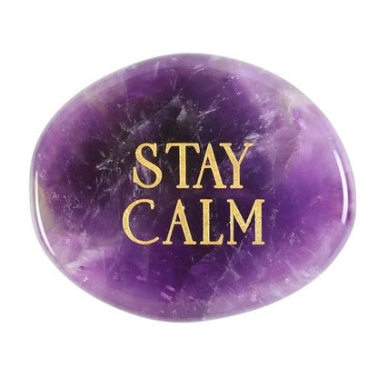 Stay Calm – Amethyst Palm Stone for Peace & Clarity