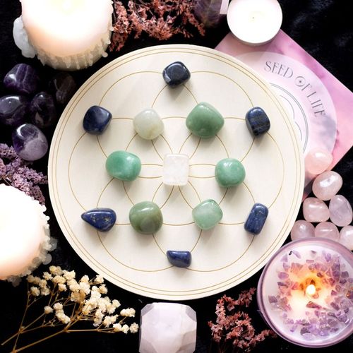 Seed of Life – Crystal Grid Set for Abundance & Harmony