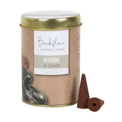 Elements Jasmine Bliss Jumbo Backflow Incense Cones – 6 Tins
