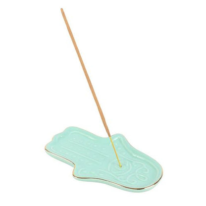 Blue Hamsa Hand Incense Stick Holder – Symbol of Protection & Tranquillity
