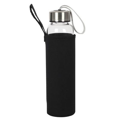 Serenity Flow – Amethyst Crystal Glass Water Bottle