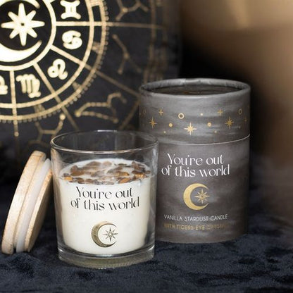 Celestial Glow – Vanilla Stardust Crystal Candle