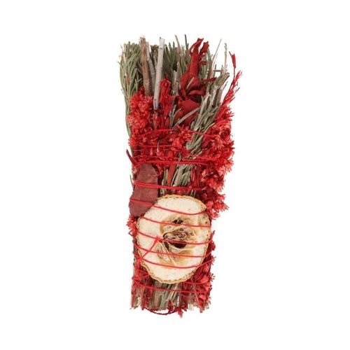 6in Rosemary, Sage & Red Jasper Smudge Wand