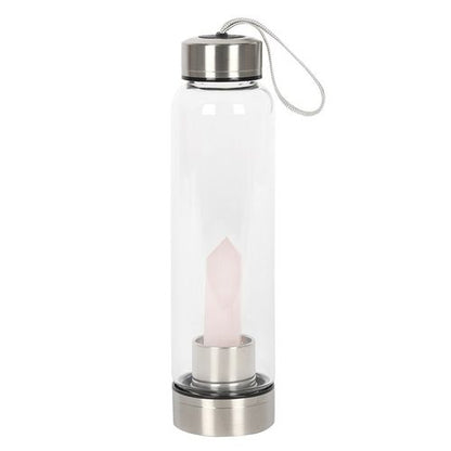 Pure Love – Rose Quartz Purifying Glass Water Bottle