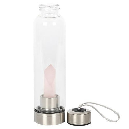 Pure Love – Rose Quartz Purifying Glass Water Bottle