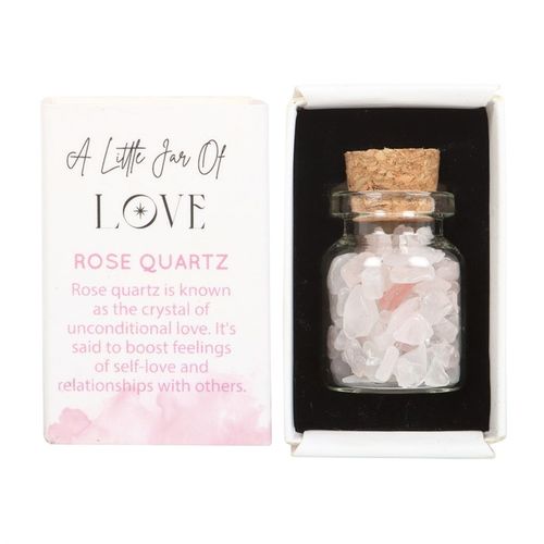 A Little Jar of Love – Rose Quartz Crystal Chips