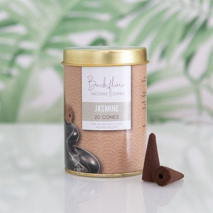 Elements Jasmine Bliss Jumbo Backflow Incense Cones – 6 Tins