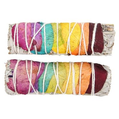 Sacred Bloom–Rose Petal Sage Smudge Wands Set of 2