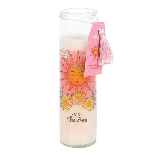 The Sun – Pink Grapefruit Tarot Tube Candle