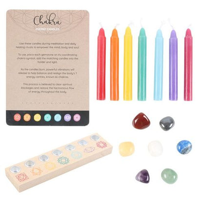 Chakra Energy Candle & Crystal Gift Set