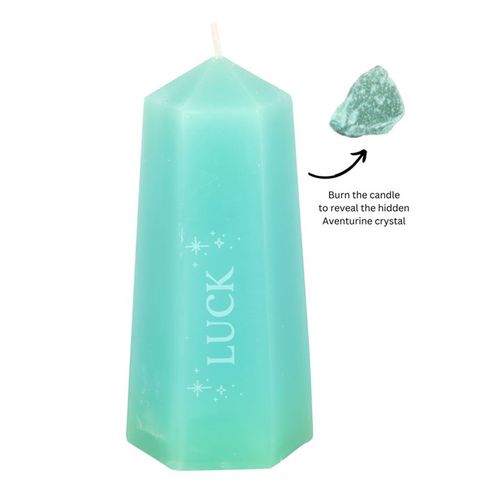 Green Aventurine Luck Tower Candle