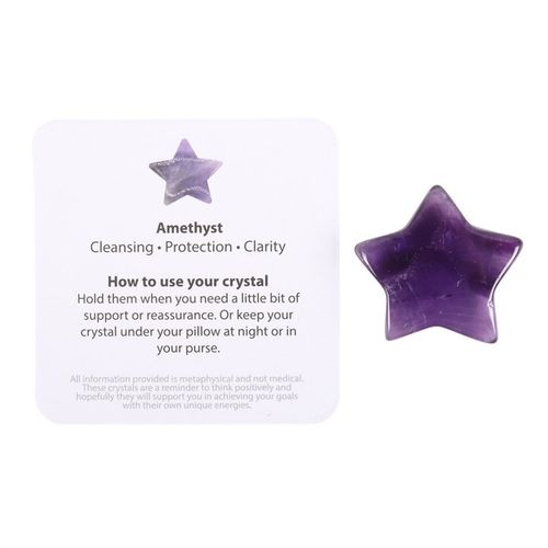 Friends Are Like Stars – Amethyst Crystal Star in a Bag