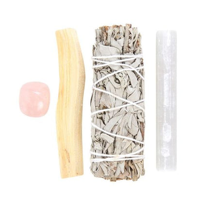 Sacred Love – Smudge Kit with Rose Quartz Crystal