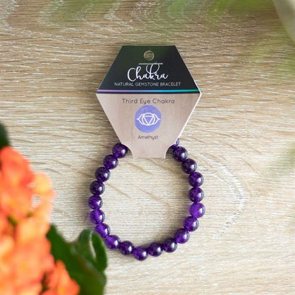 Athena’s Vision – Amethyst Third Eye Chakra Bracelet