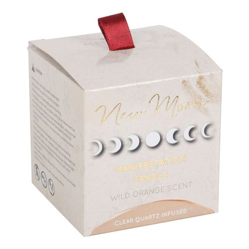 New Moon Intentions – Wild Orange & Clear Quartz Candle