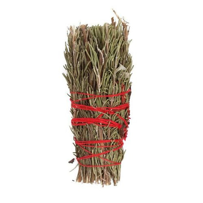 6in Rosemary & Red Flower Ritual Smudge Wand