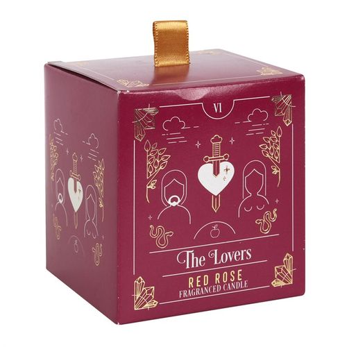 The Lovers – Red Rose Tarot Candle