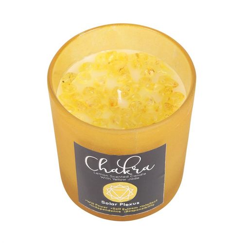 Empowered Glow – Solar Plexus Chakra Crystal Candle